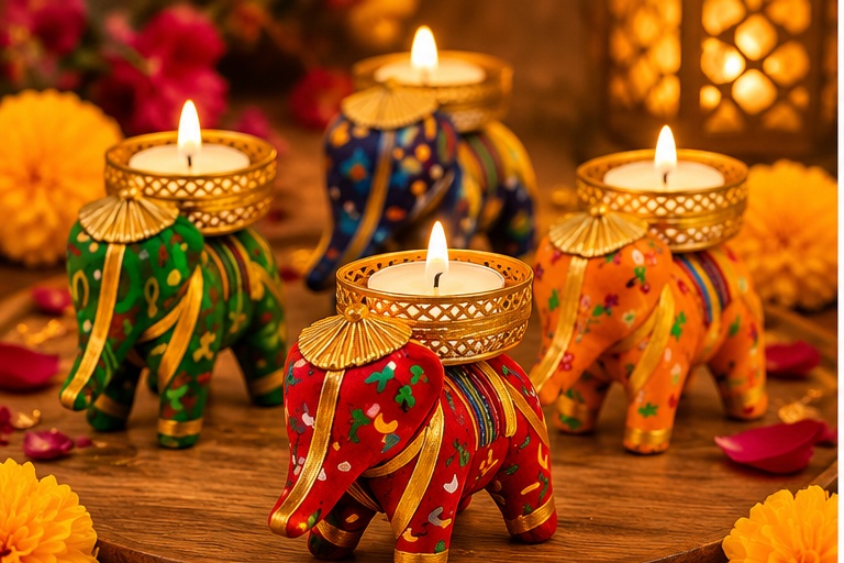 Elephant Tea Light Candle Holder | Diwali Special wholesale price India